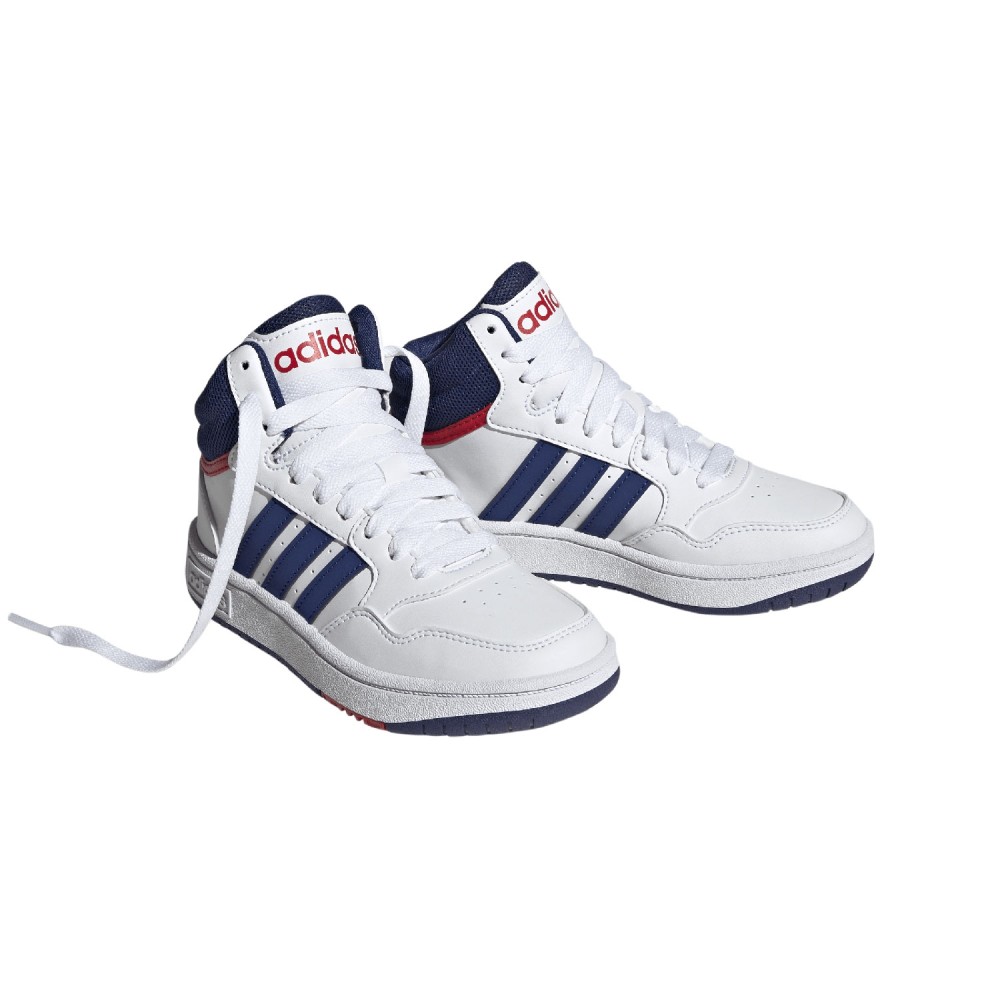 JUNIOR ΑΘΛΗΤΙΚΟ HOOPS  MID ADIDAS ΛΕΥΚΟ GZ9647