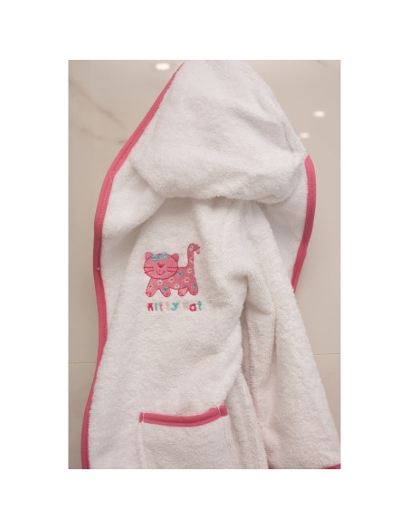 Μπουρνούζι Με Κουκούλα Klotsotiras Kitty Cat 402 70x70