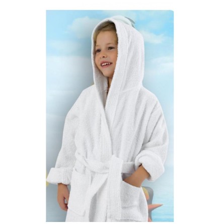 Παιδικό Μπουρνούζι Με Κουκούλα Klotsotiras Terry