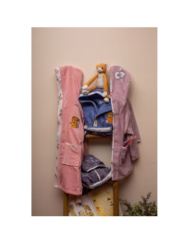 Μπουρνούζι Klotsotiras Με Κουκούλα Και Ρέλι