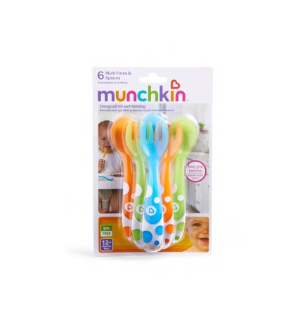Munchkin Σετ Πολύχρωμα Κουτάλια & Πιρούνια 6τμχ, 12m+ 11454 2