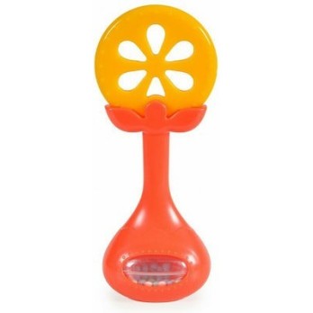 Κουδουνίστρα Με Μασητικό Moni Baby Rattle Πορτοκάλι HE0139 (0+ Μηνών)