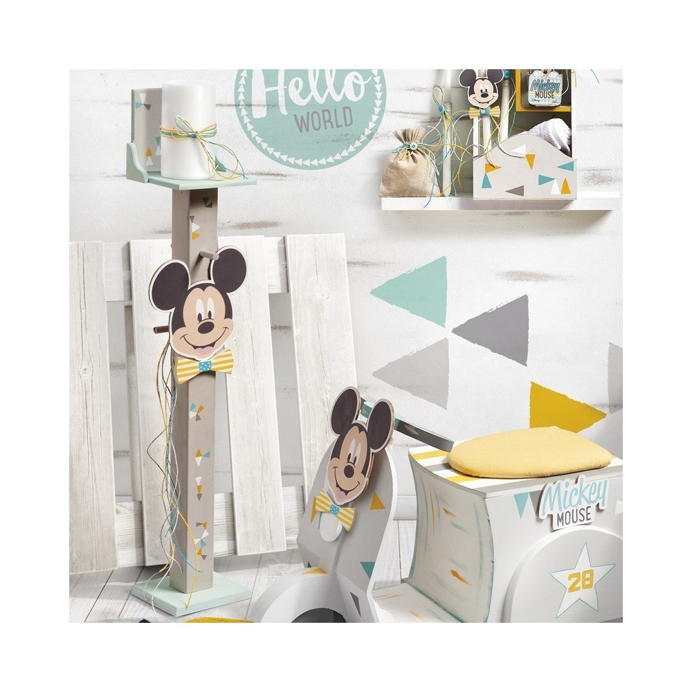 Κρεμάστρα - Λαμπάδα Disney Βάπτισης Mickey Hello World...