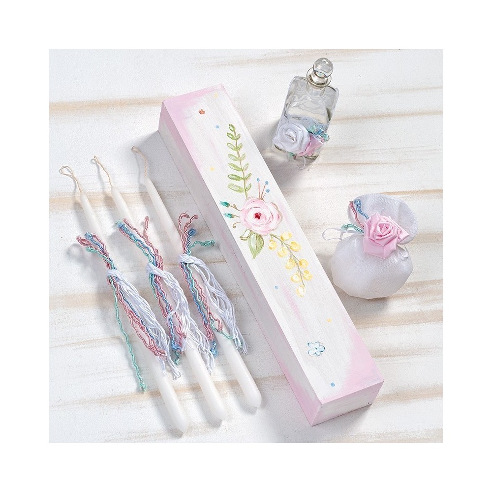 Σετ Βάπτισης Παρίσης Λουλούδια Με Κουτί...