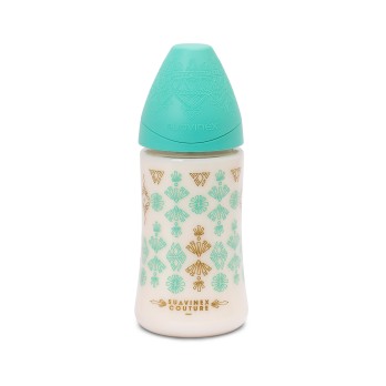 Suavinex Couture Μπιμπερό με Φυσιολογική Θηλή Σιλικόνης 270ml Πράσινο 8426420045230
