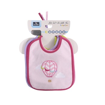 Lorelli Σαλιάρα Σετ 7 Τεμαχίων Με Κορδόνι GIRL Pink 10260200003