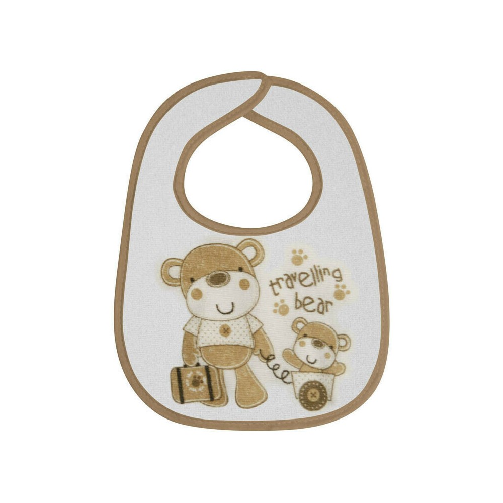 Lorelli Σαλιάρα Σετ 3 τμχ Με Velcro Beige Bear...