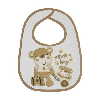 Lorelli Σαλιάρα Σετ 3 τμχ Με Velcro Beige Bear 1026010