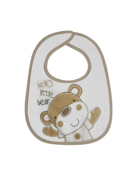 Lorelli Σαλιάρα Σετ 3 τμχ Με Velcro Beige Bear 1026010